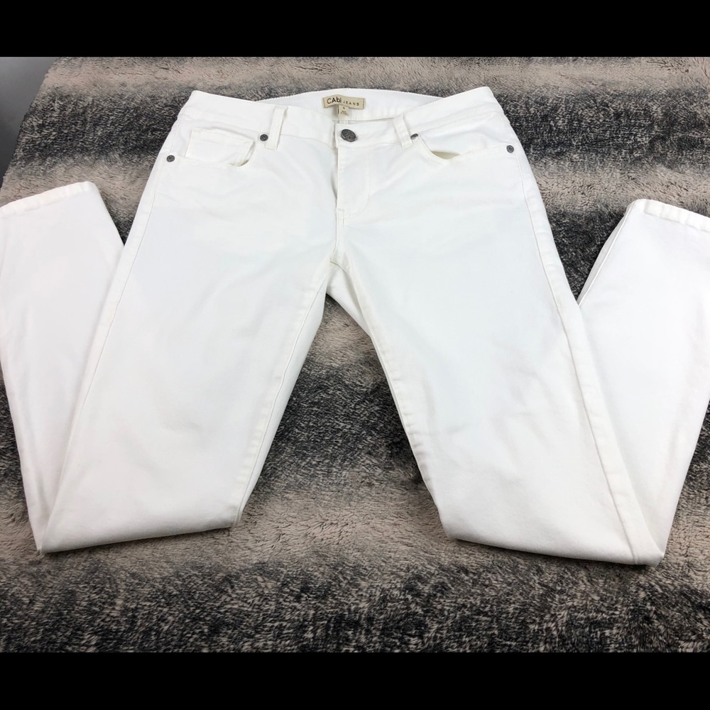 CAbi White Skinny Jeans